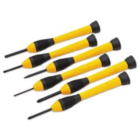 BOSTITCH Stanley Bostitch 66052 Precision Screwdriver Set; Black & Yellow - 6 Piece 66052